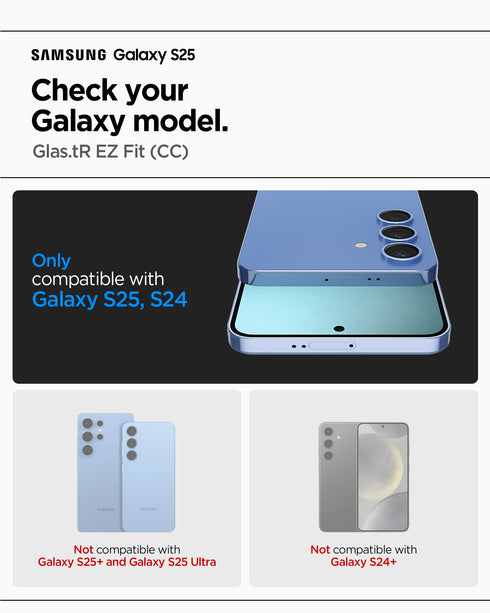 Protector de Pantalla Spigen Galaxy S25 / S24 – Glas.tR EZ Fit HD (2 Unidades)